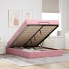 vidaXL Bettgestell mit Matratze 2 pcs Rosa Samt 3399569 Bild 4