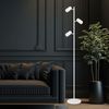 Stehleuchte, 3-Flammig, weiß, Spots beweglich, H 154 cm Bild 4