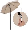 Sonnenschirm für Strand mit Tragetasche, ohne Ständer, UV-Schutz bis UPF 50+, Stahl taupe, Ø 160 cm Bild 3