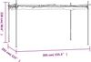 Terrassenüberdachung mit Schiebedach OLIMP Taupe 395x292x230cm Pergola Garten Pavillon Rankhilfe Sonnenschutz Gartenpergola Gartenpavillon mit Sonnendach Bild 5