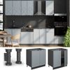 Spülenunterschrank Fame-Line Hellblau-grau 80 cm mit Regal, AP Anthrazit Vicco Bild 4