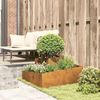vidaXL Garten-Pflanzgefäß Braun 80 x 80 x 50 cm Wetterfeststahl 873584 Bild 4