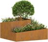 vidaXL Garten-Pflanzgefäß Braun 80 x 80 x 50 cm Wetterfeststahl 873584 Bild 3
