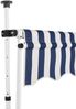 vidaXL Einziehbare Markise Handbetrieben 300 cm Blau/Weiß Gestreift 43222 Bild 3