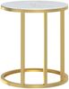 vidaXL Beistelltisch Golden und Weiße Marmor-Optik 45 cm Hartglas 331664 Bild 4