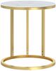 vidaXL Beistelltisch Golden und Weiße Marmor-Optik 45 cm Hartglas 331664 Bild 2