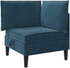 vidaXL Wohnzimmergarnitur mit Kissen mit Speicher 6 pcs Blau Samt 3413772 Bild 4