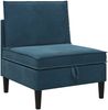 vidaXL Wohnzimmergarnitur mit Kissen mit Speicher 6 pcs Blau Samt 3413772 Bild 5