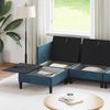 vidaXL Wohnzimmergarnitur mit Kissen mit Speicher 6 pcs Blau Samt 3413772 Bild 3