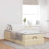 vidaXL Ottoman-Bett mit Matratze Creme 90x200 cm Stoff 3311083 Bild 3