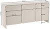 Selsey 'Lummo' Sideboard 3-türig mit 3 Schubladen, Kaschmirgrau, 156 cm Bild 5