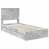 vidaXL Aufbewahrungsbett Beton Grau 90 x 190 cm Holzwerkstoff 3411253 Bild 4