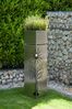 Pflanzsäule LINZ Silber Edelstahl | Pflanzkübel hoch Blumenkübel Pflanzkasten Bild 4