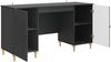 vidaXL Schreibtisch mit Regal Schwarz 142,5 x 50 x 75 cm Holzwerkstoff 3414577 Bild 3