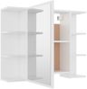vidaXL Bad-Spiegelschrank Weiß 80x20,5x64 cm Holzwerkstoff 802606 Bild 3