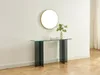 Vente-unique - BYLENA Konsole Glas TransparentGrau - B 35 cm x H 75 cm x L 120 cm Bild 1