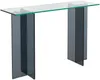 Vente-unique - BYLENA Konsole Glas TransparentGrau - B 35 cm x H 75 cm x L 120 cm Bild 3