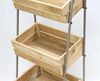 Dekoleidenschaft Standregal Kistenregal "Rustikal" mit 3 Kisten aus recyceltem Holz, Küchenregal, Obstregal, Gemüseregal, Lagerregal, Aufbewahrung Kartoffeln & Zwiebeln Bild 5