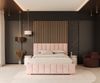 FDM Polsterbett Stauraumbett Bettgestell 90x200, 120x200, 140x200, 160x200, 180x200cm (MADE IN EU - mit hochwertigem Velours Bezug, Bettrahmen, Bett, Optional mit Matratze bestellbar, mit großen gepolsterten Kopfteil, mit Bettkasten zum aufklappen), Me... Bild 2