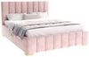 FDM Polsterbett Stauraumbett Bettgestell 90x200, 120x200, 140x200, 160x200, 180x200cm (MADE IN EU - mit hochwertigem Velours Bezug, Bettrahmen, Bett, Optional mit Matratze bestellbar, mit großen gepolsterten Kopfteil, mit Bettkasten zum aufklappen), Me... Bild 4