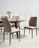 Esszimmerstuhl 4er Set ROCHEPORT Stoff Taupe Bild 3