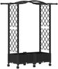 vidaXL Hochbeet mit Rankgitter und Dach Schwarz 124 x 40 x 129 cm PP 3423010 Bild 2