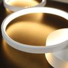 ZMH LED Deckenlampe Warmweiß Deckenleuchte: 4 Flammig 3000k Modern Wohnzimmerlampe Rund Ring 37W Weiß Schlafzimmerlampe 89cm Design Bürolampe für Schlafzimmer Wohnzimmer Flur Büro Küche Bild 5