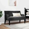 vidaXL Chesterfield Bank Schwarz 112 x 65,5 x 75 cm Samt 42019291 Bild 3
