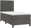 vidaXL Boxspringbett mit Matratze Dunkelgrau 90x200 cm Samt 3142882 Bild 3
