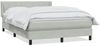 vidaXL Boxspringbett mit Matratze Hellgrau 160x220 cm Samt 3318159 Bild 2