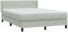 vidaXL Boxspringbett mit Matratze Hellgrau 160x220 cm Samt 3318159 Bild 4