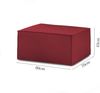 Dmora Avolasca-Hocker, Wohnzimmer-Hocker, Relaxsessel aus gepolstertem Stoff, 100 % Made in Italy, 80 x 70 x 43 cm, Rot Bild 3