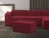 Dmora Avolasca-Hocker, Wohnzimmer-Hocker, Relaxsessel aus gepolstertem Stoff, 100 % Made in Italy, 80 x 70 x 43 cm, Rot Bild 2