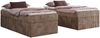 Boxspringbett 90x200 Polsterbett ZERO 90 Einzelbett ohne Kopfteil, inkl. Stauraum & Multipocket-Matratze, Hotelbett - Braun Cordstoff - H3 - Topper Visco Bild 4