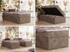 Boxspringbett 90x200 Polsterbett ZERO 90 Einzelbett ohne Kopfteil, inkl. Stauraum & Multipocket-Matratze, Hotelbett - Braun Cordstoff - H3 - Topper Visco Bild 2