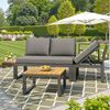 Flieks Gartenlounge-Set, 7-Sitzer Gartenmöbelset mit 5 verstellbaren Rückenlehnenpositionen Bild 4