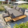 Flieks Gartenlounge-Set, 7-Sitzer Gartenmöbelset mit 5 verstellbaren Rückenlehnenpositionen Bild 3