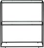 Konsolentisch Konnevesi 85x80x30cm Schwarz/Transparent [en. casa] Bild 5