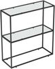 Konsolentisch Konnevesi 85x80x30cm Schwarz/Transparent [en. casa] Bild 4