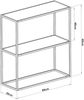 Konsolentisch Konnevesi 85x80x30cm Schwarz/Transparent [en. casa] Bild 3
