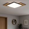 LED Deckenleuchte, Holzoptik, schwarz, L 63,5 cm Bild 2