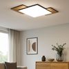 LED Deckenleuchte, Holzoptik, schwarz, L 63,5 cm Bild 4