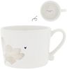 Bastion Collections Tasse Blume Natural weiß/beige aus keramik Bild 1