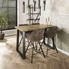 Bartisch Trape aus massivem Mangoholz, Industrial Design, natur, lackierte Tischplatte, 135 x 70 cm Bild 2