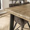 Bartisch Trape aus massivem Mangoholz, Industrial Design, natur, lackierte Tischplatte, 135 x 70 cm Bild 4