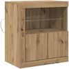 vidaXL LED-Sideboard Braun 60,5 x 37 x 67 cm Holzwerkstoff 863013 Bild 2
