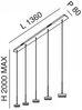 FABAS LUCE No. 3239-48-212 Pendelleuchte DUNK LED 5-flammig, dimmbar, alu gebürstet Bild 2