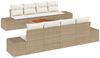 vidaXL Gartensofa-set mit Kissen 9 pcs Beige Poly-Rattan 3347932 Bild 2