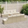 vidaXL Gartensofa-set mit Kissen 9 pcs Beige Poly-Rattan 3347932 Bild 3