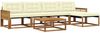 vidaXL Outdoor-Sofagarnitur mit Kissen 6 pcs Natur und Creme 3381378 Bild 2